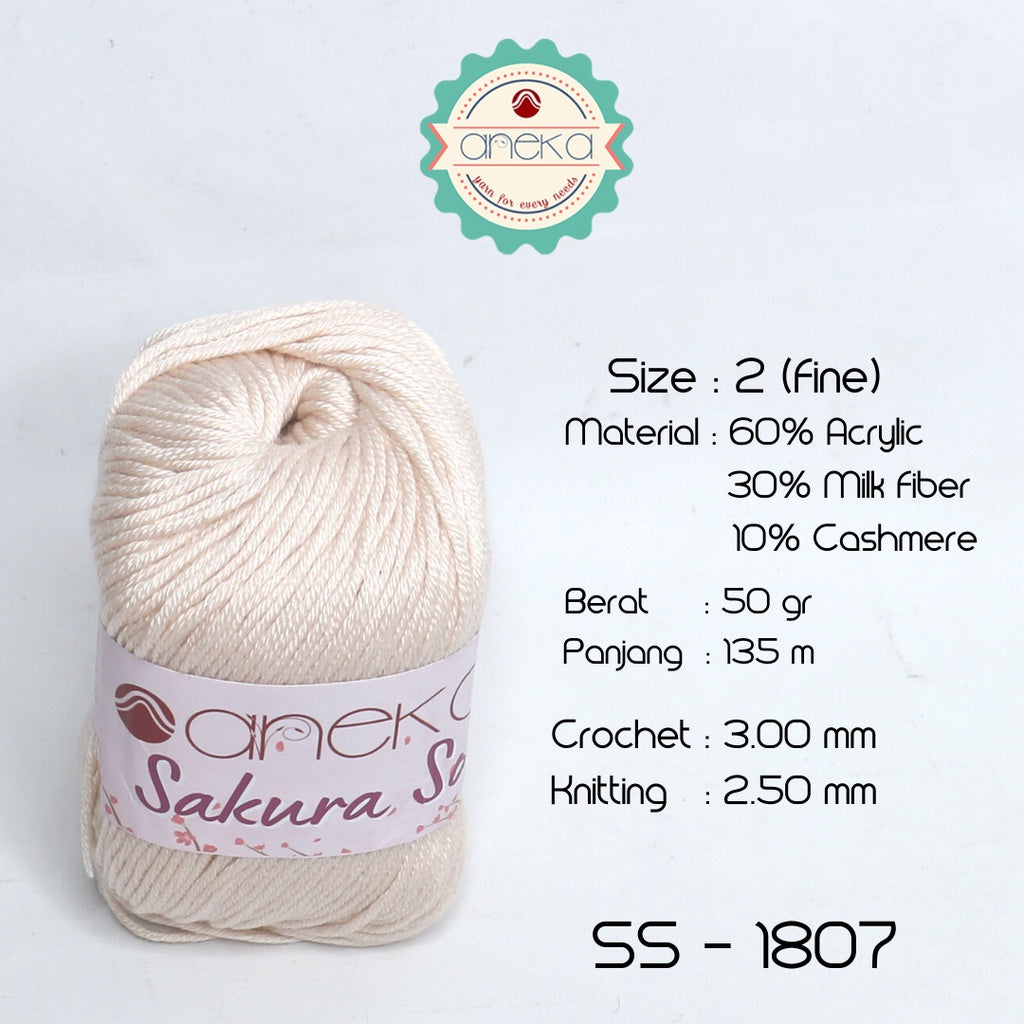 KATALOG - Benang Rajut Sakura Soft / Silk Cotton Milk Cotton Yarn Part 1
