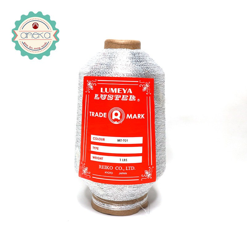 ANEKA - Benang Rajut Metalik Lumeya Emas Perak / Metallic Knitting Yarn Gold Silver