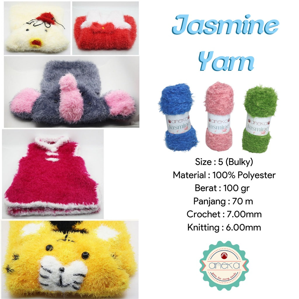 KATALOG - Benang Rajut Bulu Halus Jasmine Yarn / Cashmere Plush