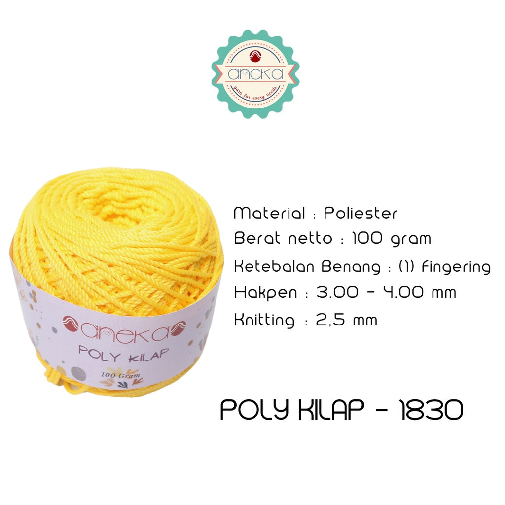 KATALOG - PREMIUM Benang Rajut Polyester/ Poliester / Poli Poly Kilap Warna PART 1