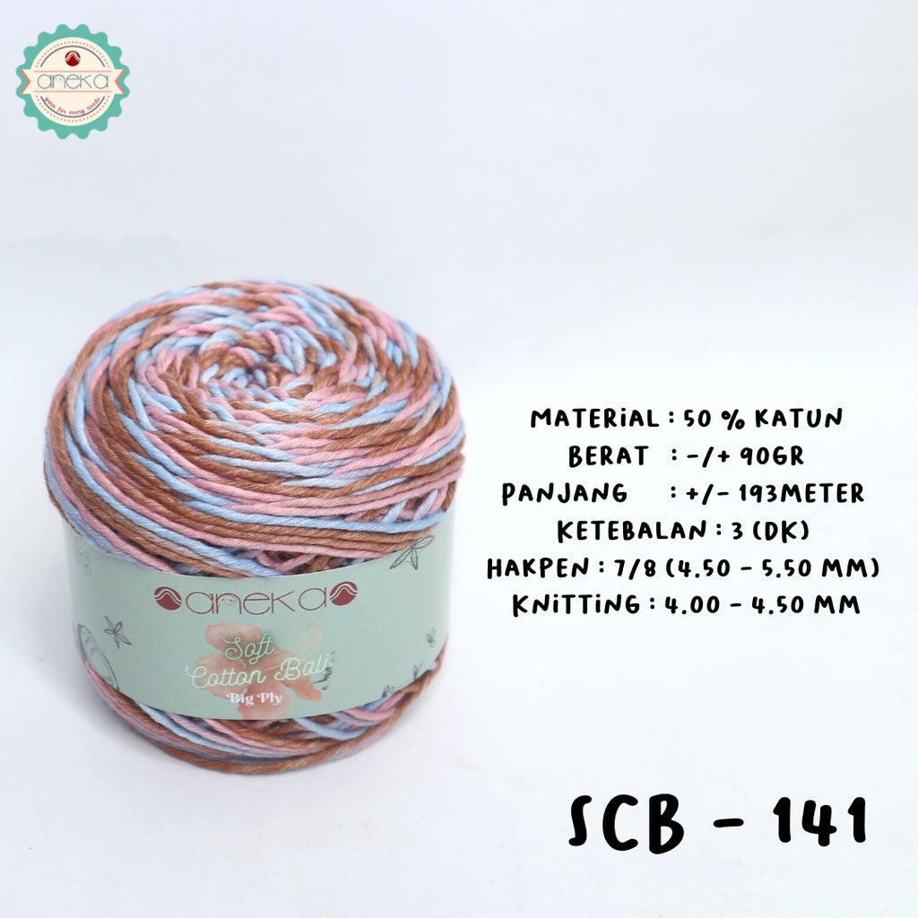 KATALOG - Benang Rajut Katun Bali Sembur Mix / Soft Cotton Big Ply Mambo