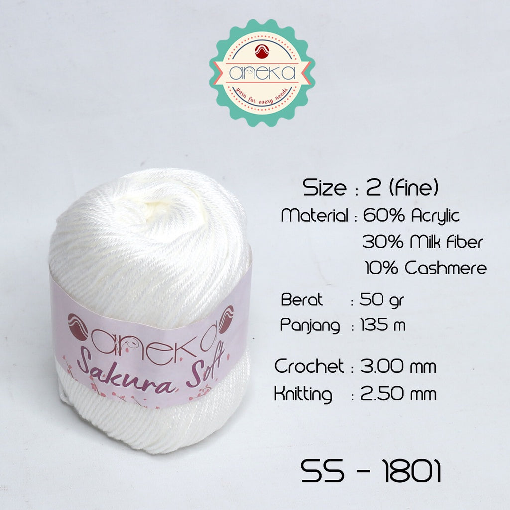 KATALOG - Benang Rajut Sakura Soft / Silk Cotton Milk Cotton Yarn Part 1