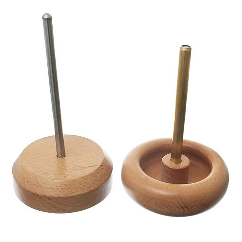 Alat Manik Manik Otomatis Kayu / Wooden Beads Spinner / Seeds Beads String Tools / Beads Device / Yarn Holder / Winder