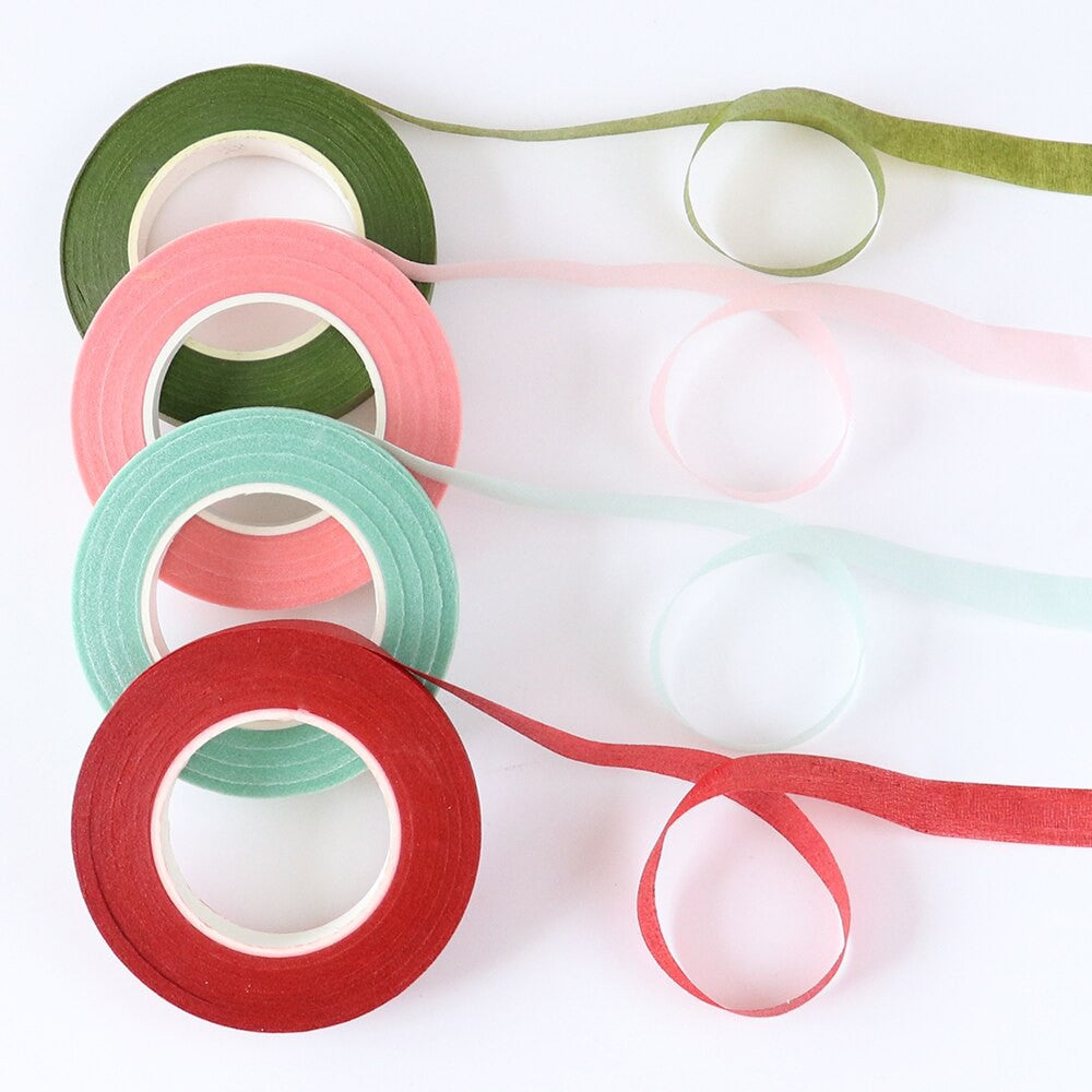 ANEKA - Floral Flower tape / selotip bunga / daun warna warni 30yard
