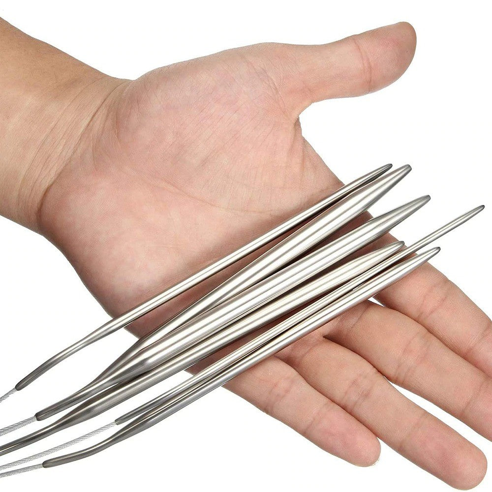 CIRCULAR Stainless Knitting Needle / Jarum Knitting Stainless - PCS