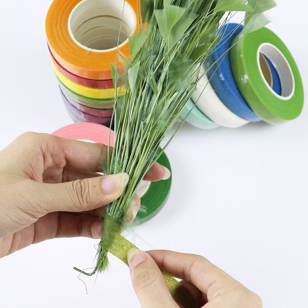 ANEKA - Floral Flower tape / selotip bunga / daun warna warni 30yard
