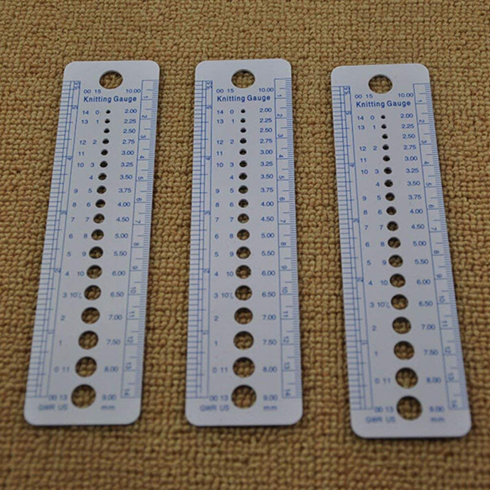 ANEKA - Knitting Gauge Ruler Plastic Needle / Penggaris Plastik Rajut
