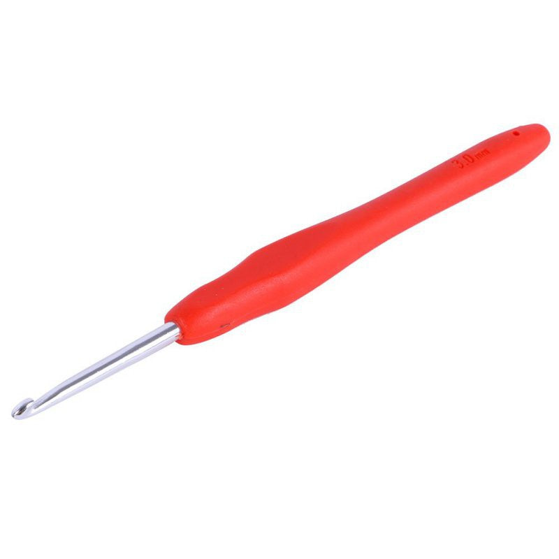KATALOG - Hakpen (Alat/Jarum Rajut) Gagang Karet / Silicone Handle Alumunium Crochet Hooks - PCS