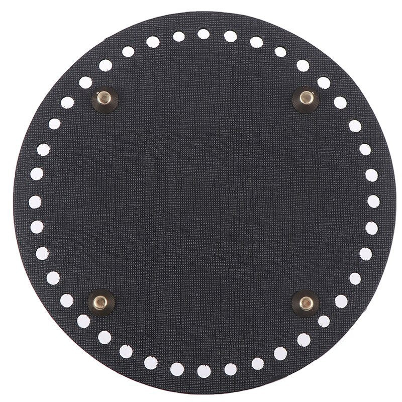 Knitted Leather Round Base Bag / PU Leather Round Base Bag Pre-Drilled ANK