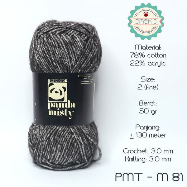 KATALOG - Benang Rajut Katun Panda Misty / Semprot Wol / Stonewashed Yarn - PART 1