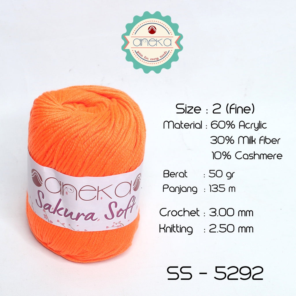 KATALOG - Benang Rajut Sakura Soft / Silk Cotton Milk Cotton Yarn Part 1