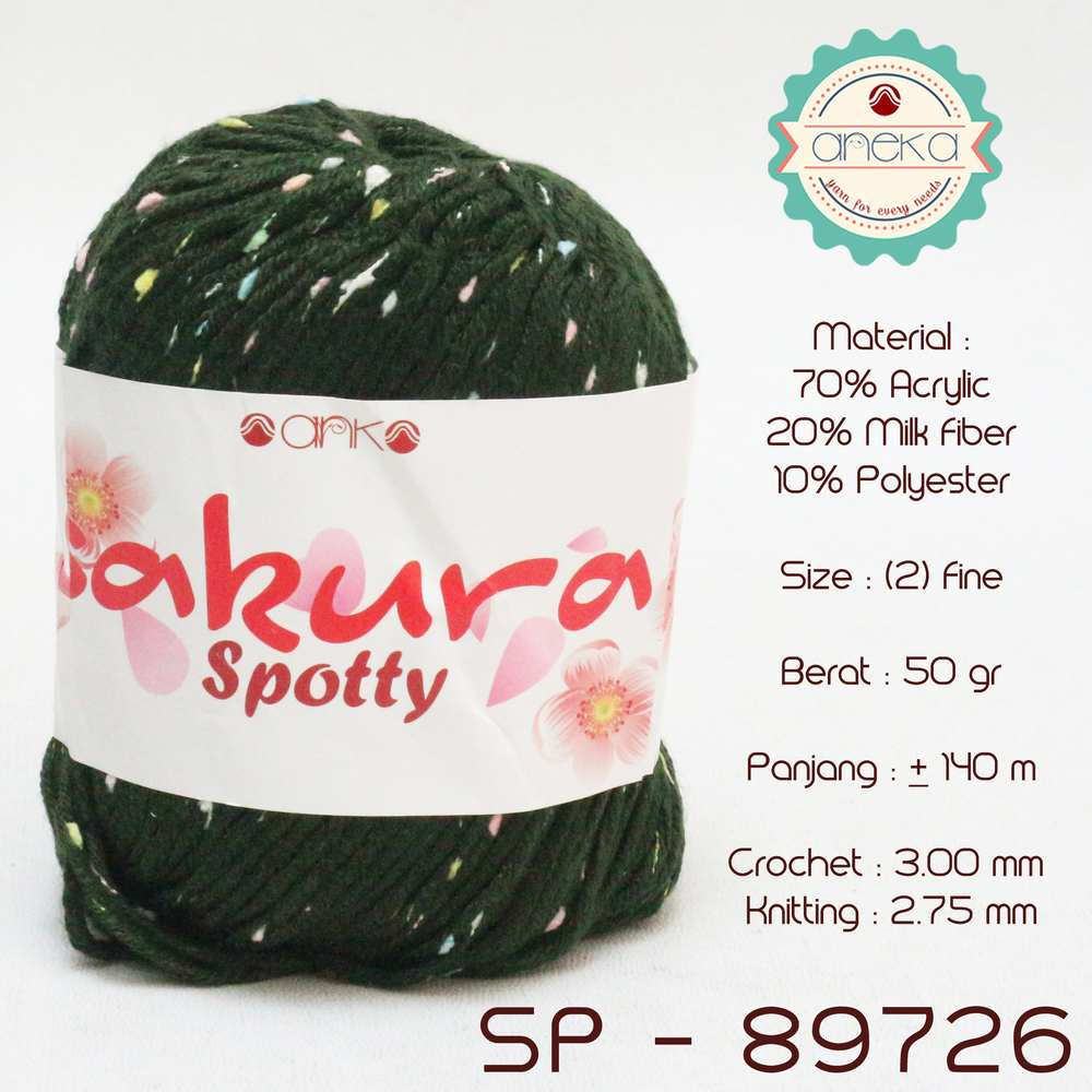 KATALOG - Benang Rajut Sakura Spotty Bintik Kuning