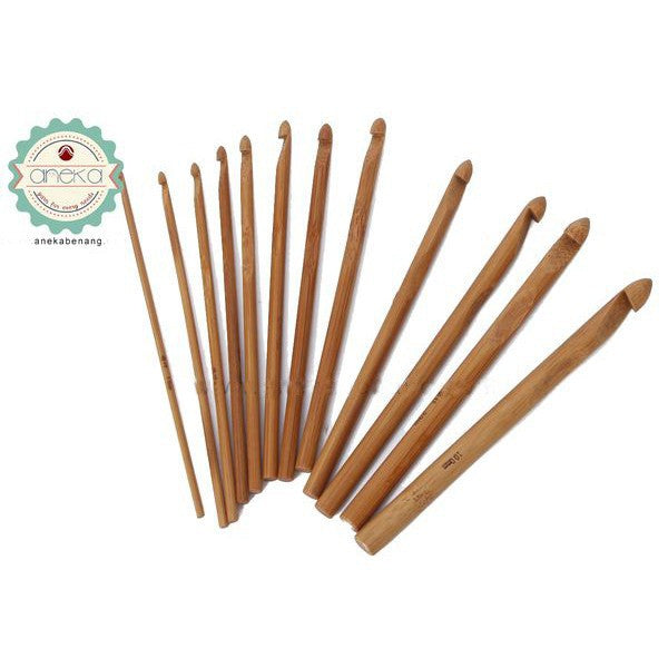 ANEKA - Hakpen Bambu / Bamboo Crochet Hook - set