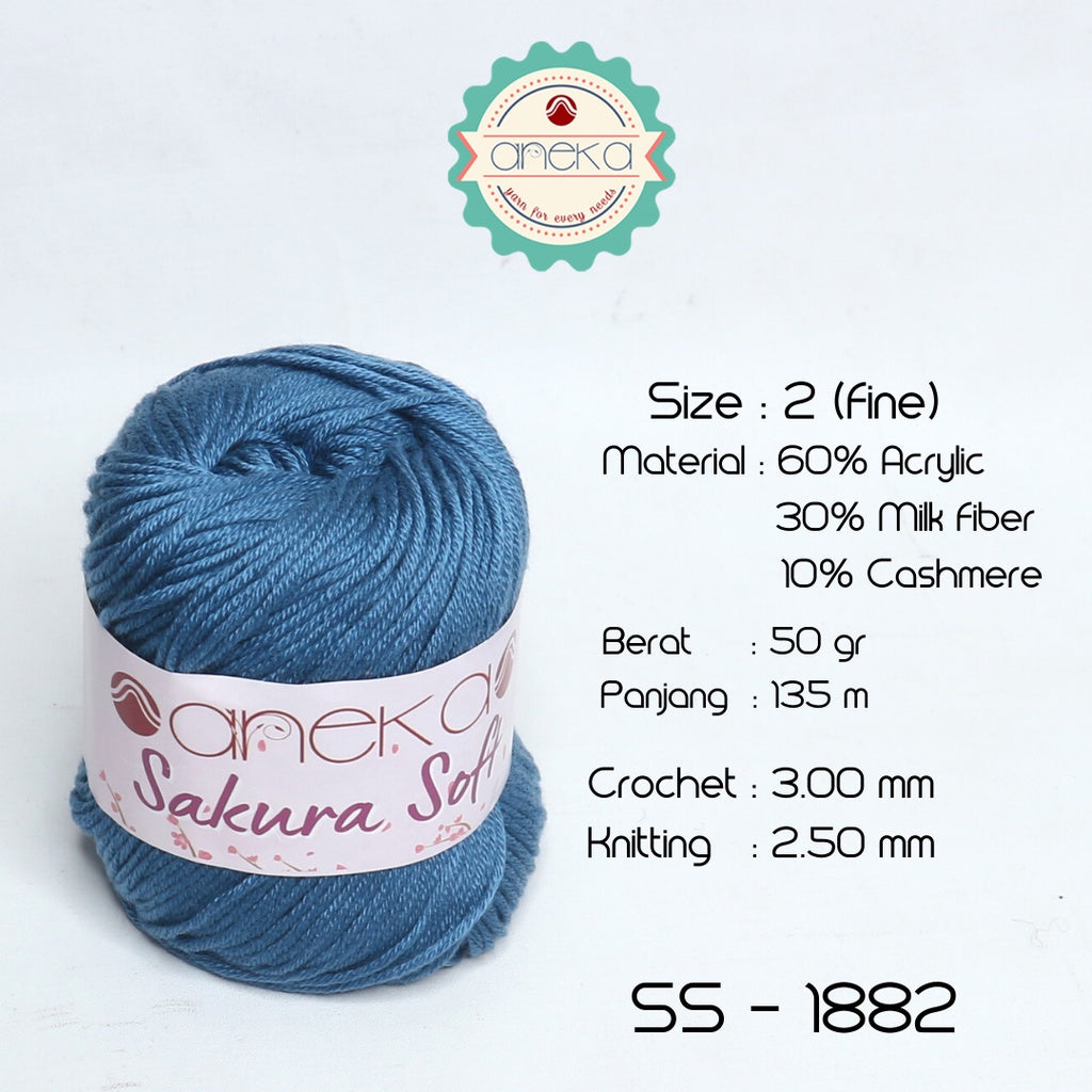 KATALOG - Benang Rajut Sakura Soft / Silk Cotton Milk Cotton Yarn Part 1