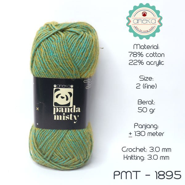 KATALOG - Benang Rajut Katun Panda Misty / Semprot Wol / Stonewashed Yarn - PART 1