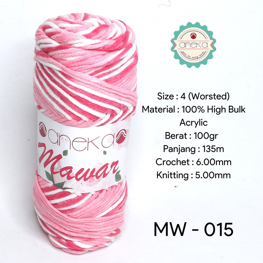 KATALOG - Benang Rajut Mawar / Soft Acrylic Yarn / 8 ply Milk Cotton Worsted / Katun Susu Sembur Mix PART 2