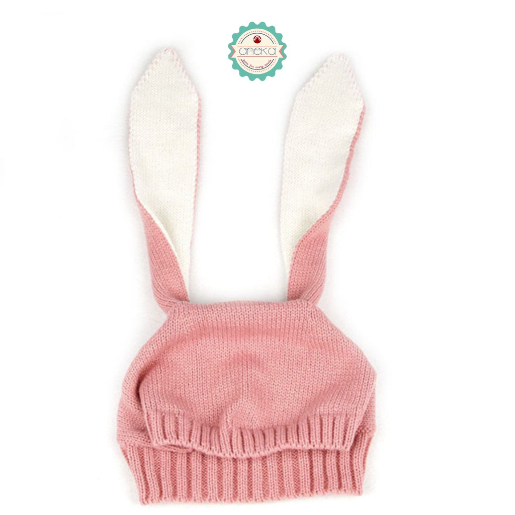ANEKA - TOPI KUPLUK BAYI RAJUT KELINCI BUNNY UNISEX LUCU / BUNNY KNITTED BABY HAT