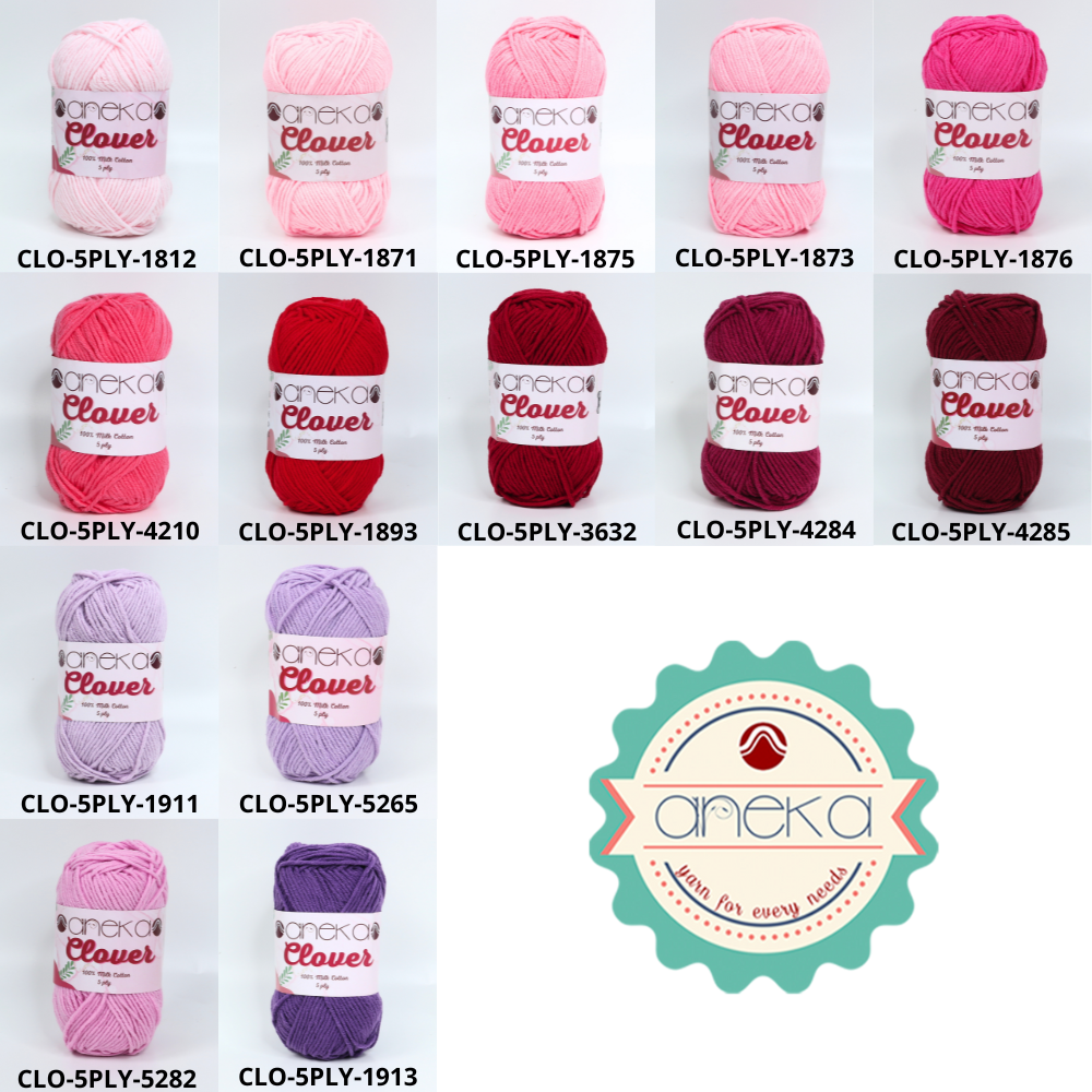 KATALOG - Benang Rajut Clover Katun Susu 5 PLY / 100% Milk Fiber Crochet Knitting Yarn Part 2