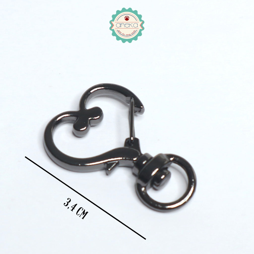 ANEKA - Kait Tas Bentuk Hati / Bintang / Hook Keychain Love Star Premium / Gantungan Kunci