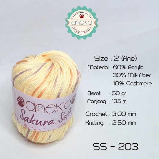 KATALOG - Benang Rajut Sakura Soft / Silk Cotton Milk Cotton Yarn Part 2