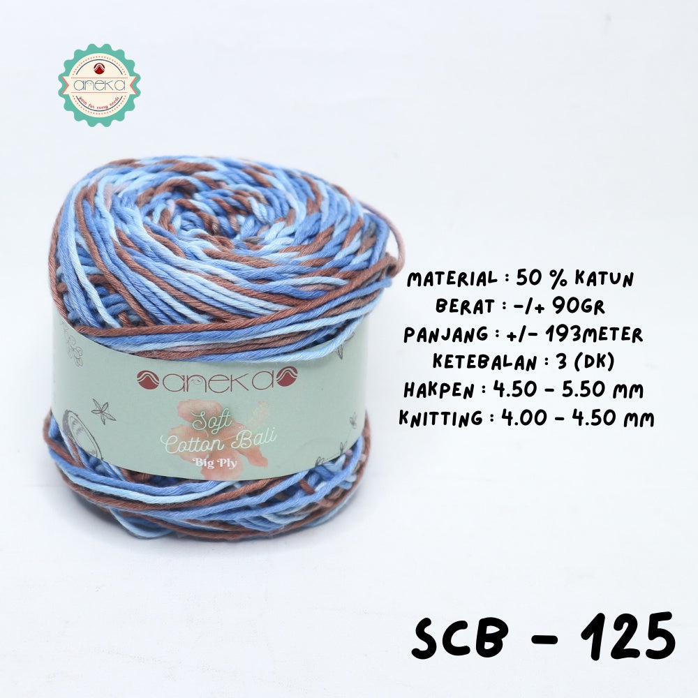 KATALOG - Benang Rajut Katun Bali Sembur Mix / Soft Cotton Big Ply Mambo
