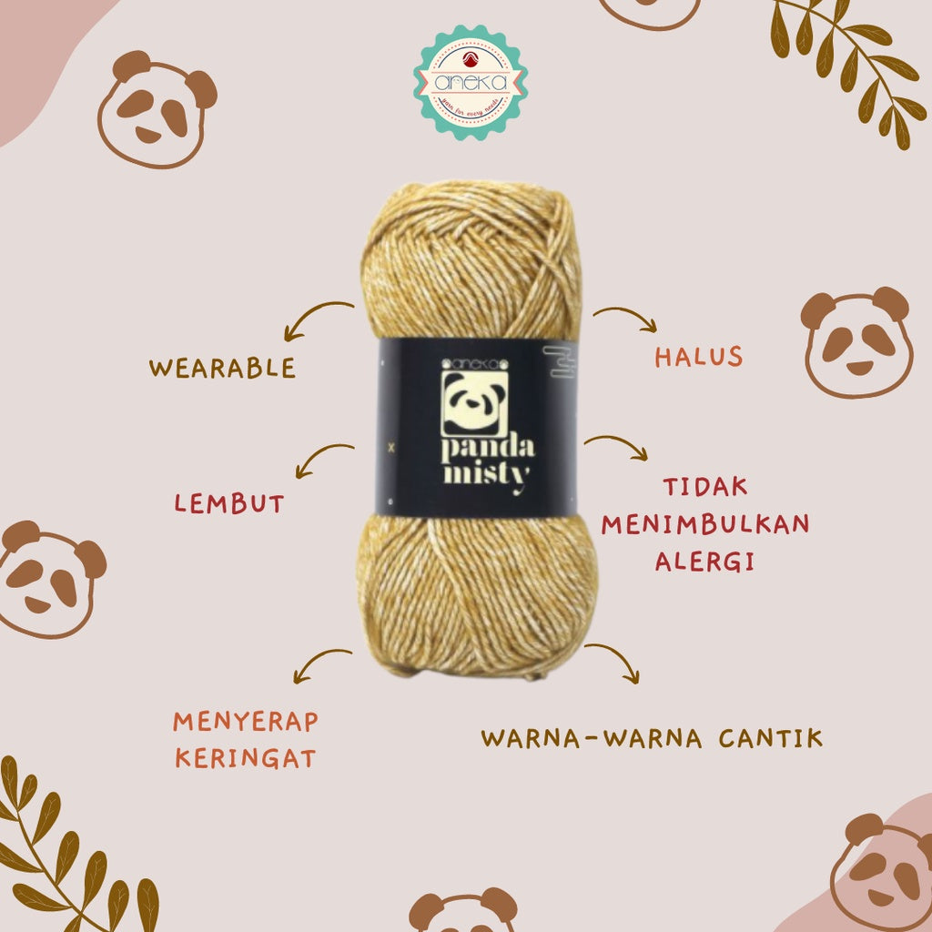 KATALOG - Benang Rajut Katun Panda Misty / Semprot Wol / Stonewashed Yarn - PART 2