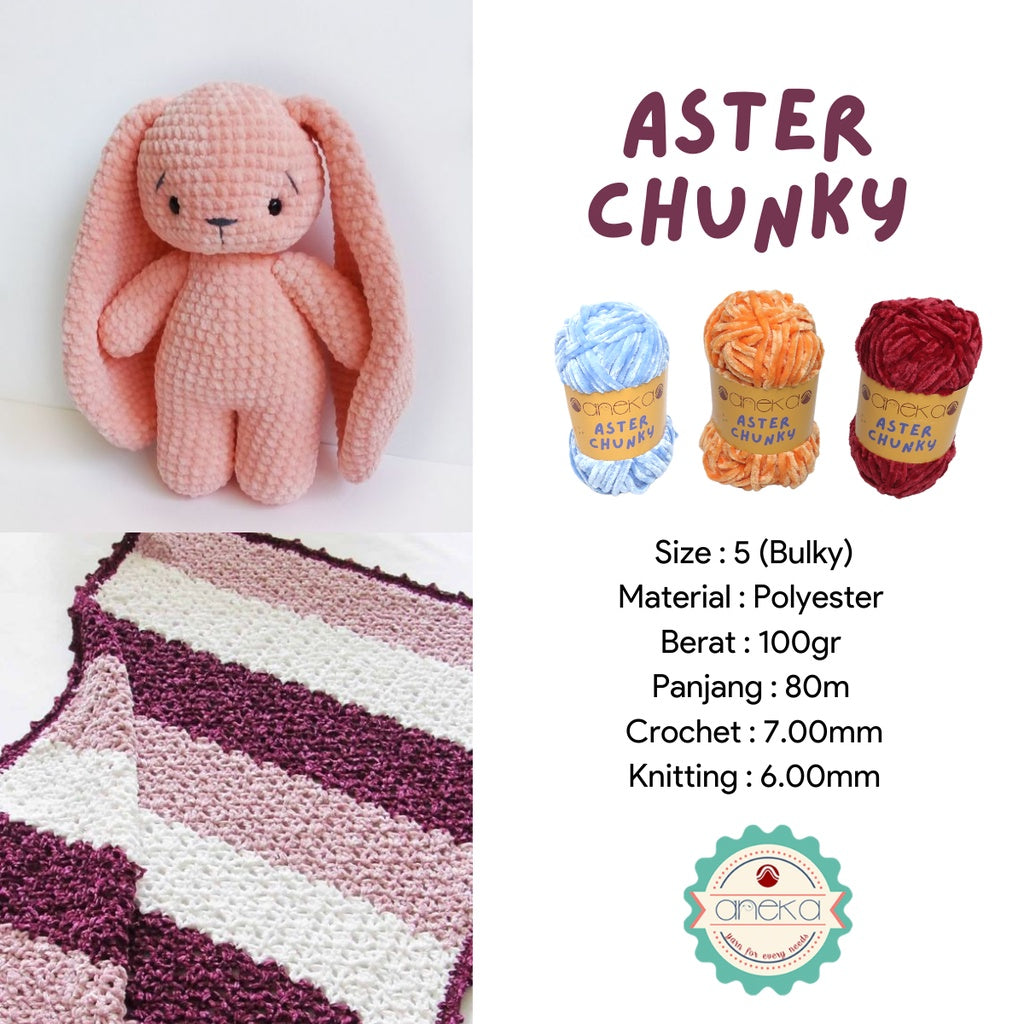 KATALOG - Benang Rajut Bludru Aster CHUNKY / Velvet Knitting Yarn