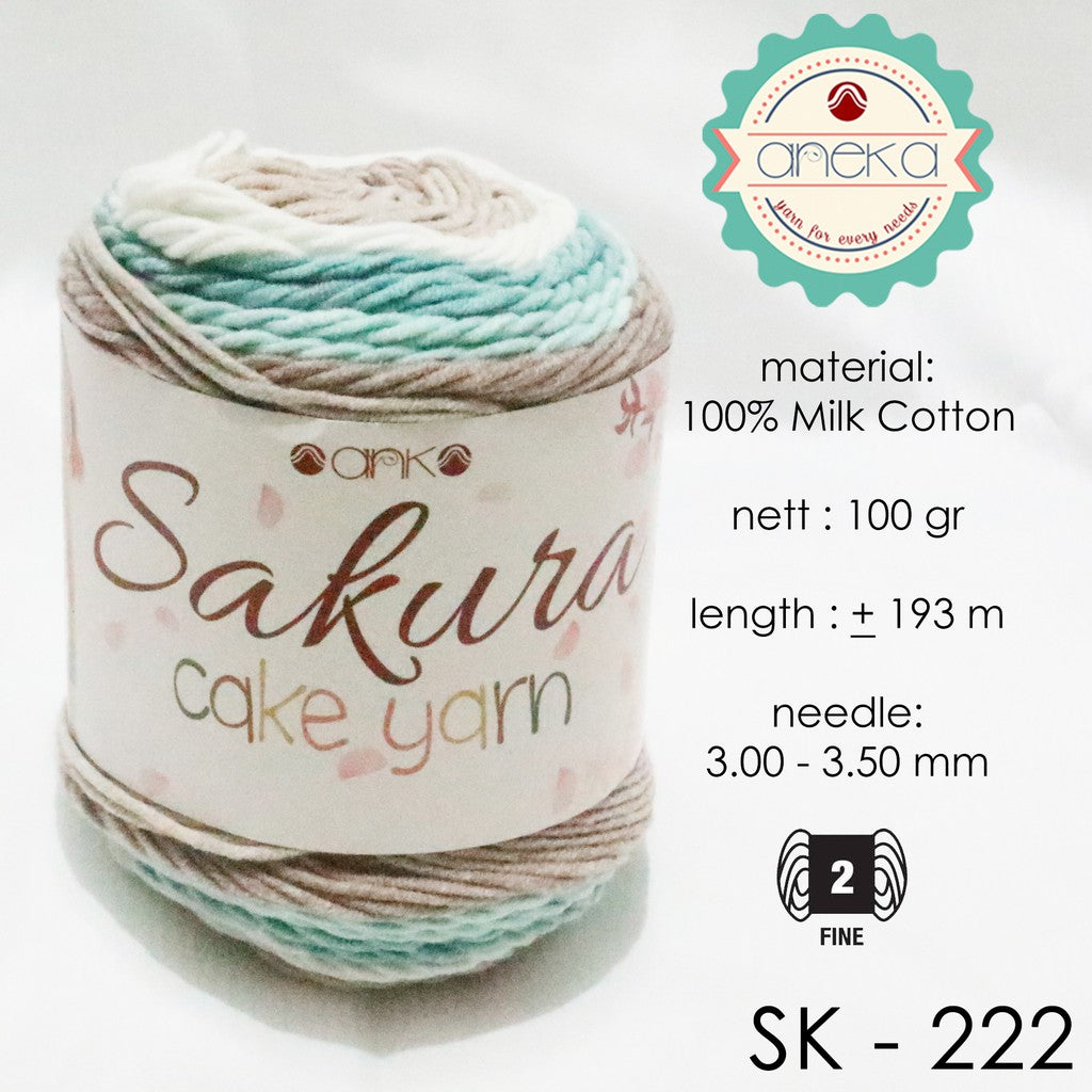 KATALOG - Benang Rajut Katun Susu Rainbow Sakura Cake Milk Cotton Yarn