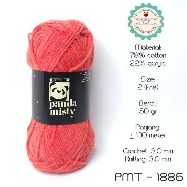 KATALOG - Benang Rajut Katun Panda Misty / Semprot Wol / Stonewashed Yarn - PART 1