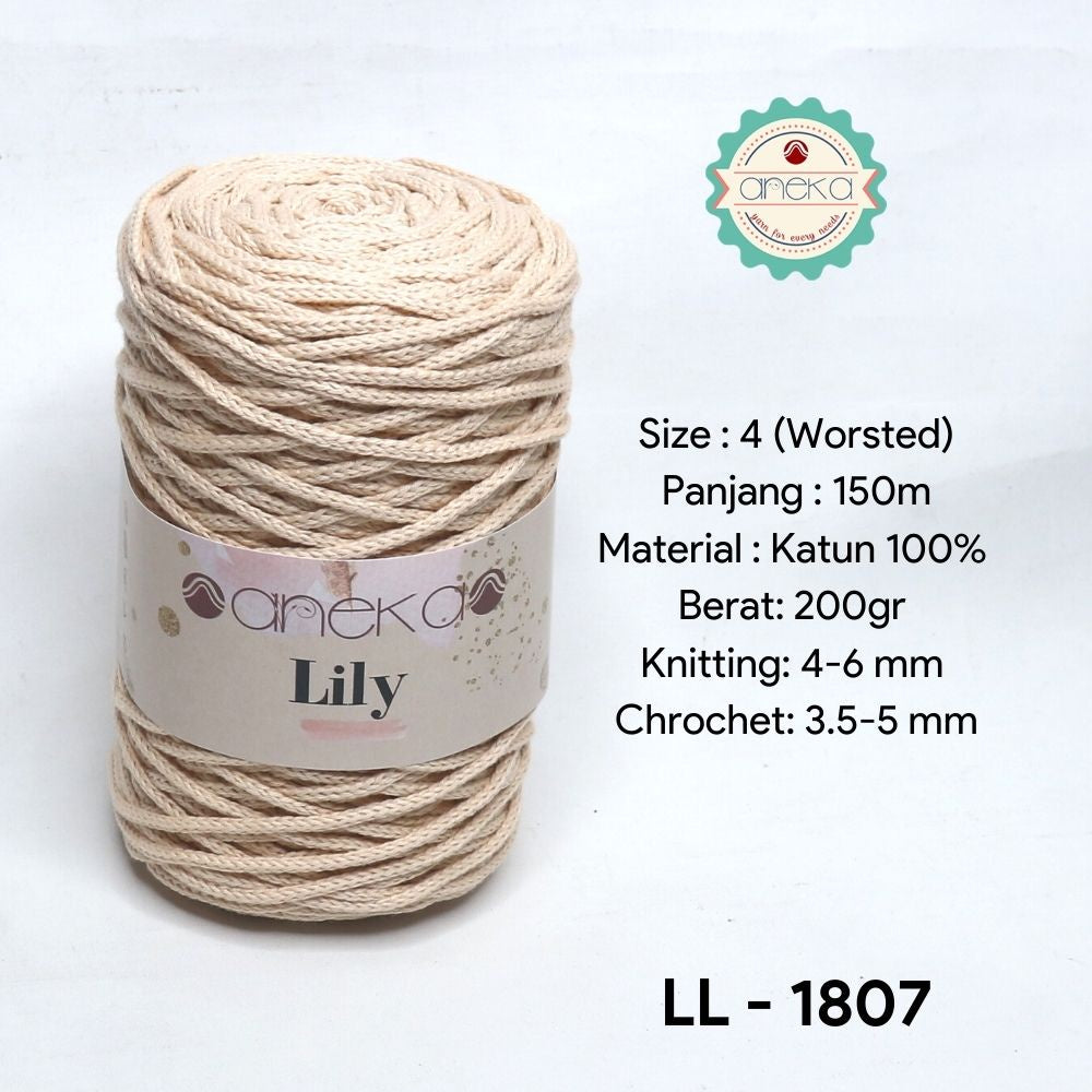 KATALOG - Benang Rajut Lily / Lili / Tambang / Macrame Cotton Rope Yarn