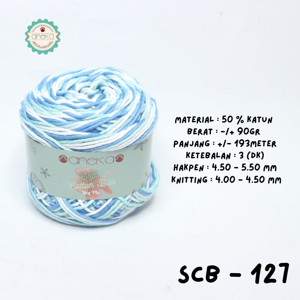 KATALOG - Benang Rajut Katun Bali Sembur Mix / Soft Cotton Big Ply Mambo