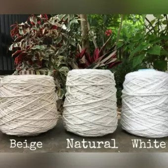 ANEKA - Benang / Tali macrame makrame Grade A super katun cotton rope 3, 4, 5 mm - 500GR / 1 KG