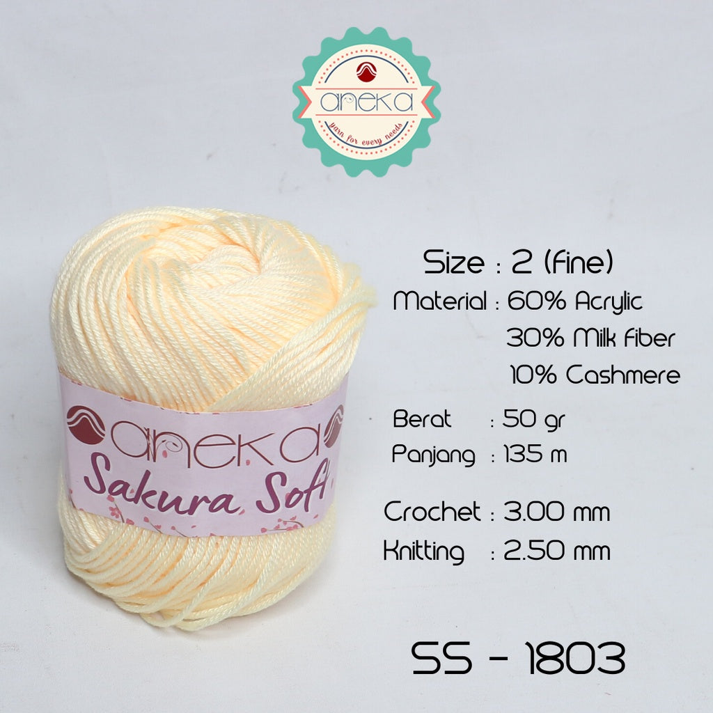 KATALOG - Benang Rajut Sakura Soft / Silk Cotton Milk Cotton Yarn Part 1