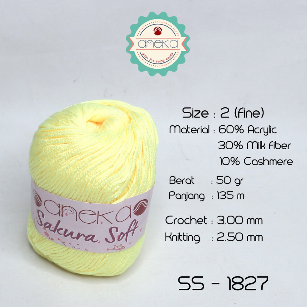 KATALOG - Benang Rajut Sakura Soft / Silk Cotton Milk Cotton Yarn Part 1