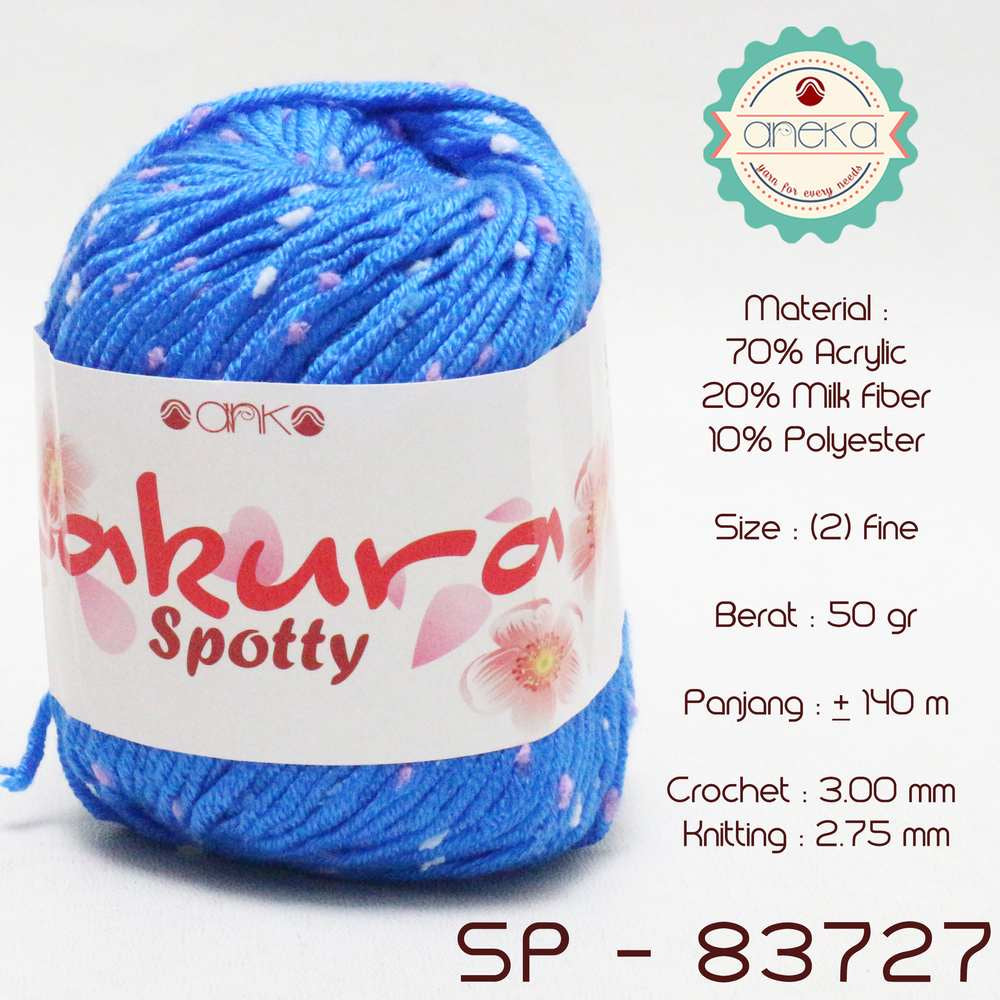 CATALOG - Purple Spotted Sakura Spotty Knitting Yarn