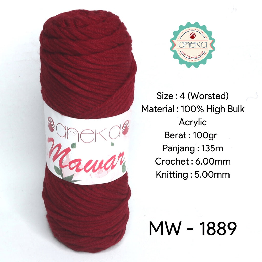 KATALOG - Benang Rajut Mawar / Soft Acrylic Yarn / 8 ply Milk Cotton Worsted / Katun Susu PART 1