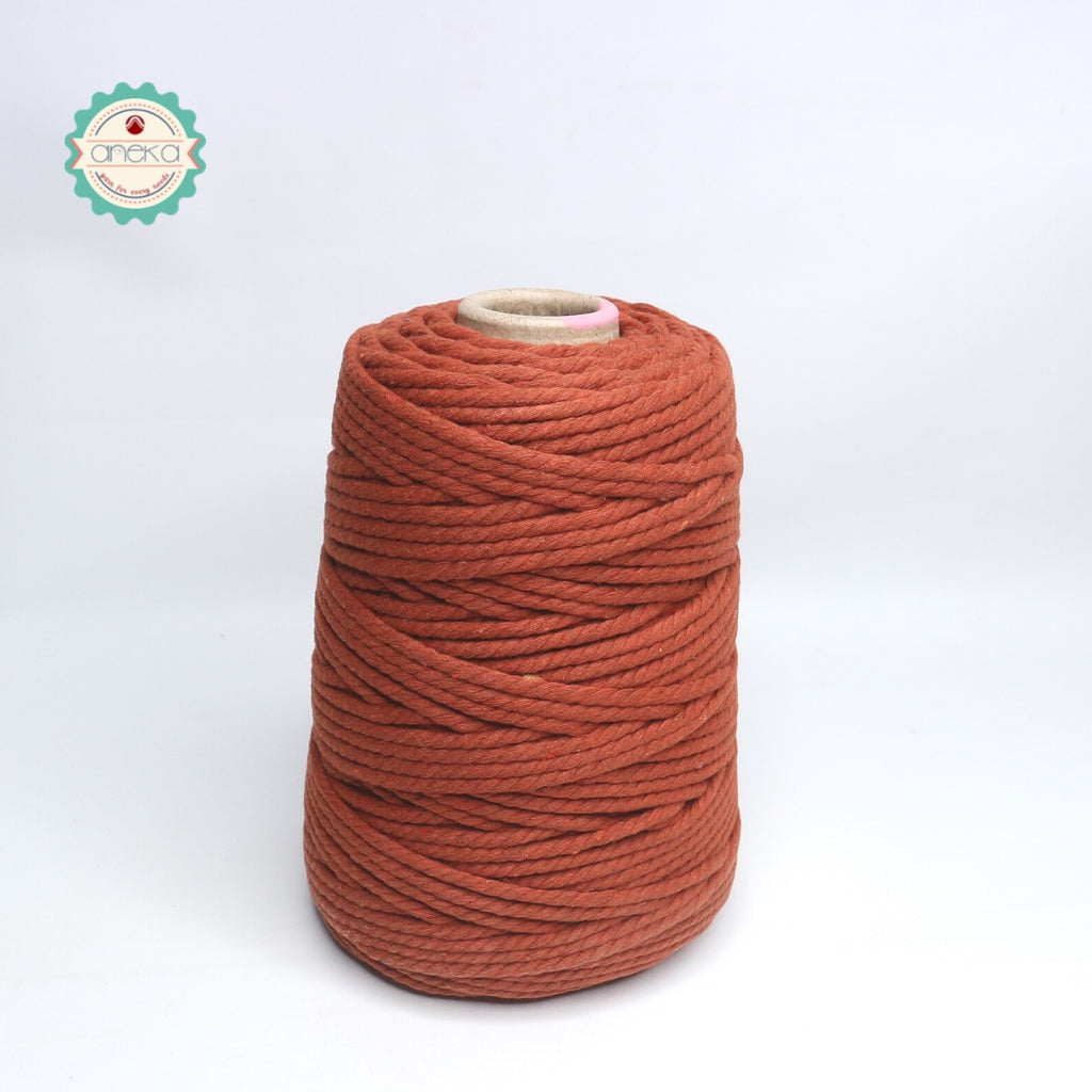 KATALOG - Benang Tali katun / tali macrame makrame warna warni 500 gr / 4mm