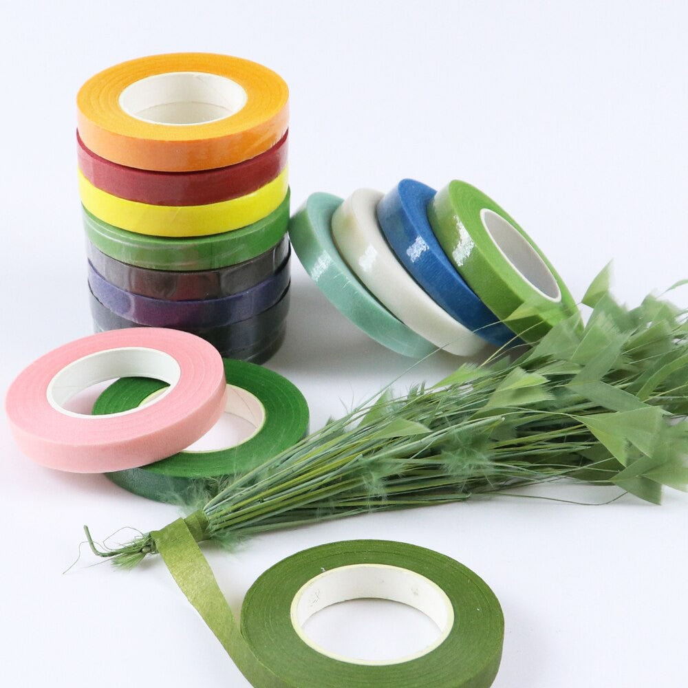 ANEKA - Floral Flower tape / selotip bunga / daun warna warni 30yard