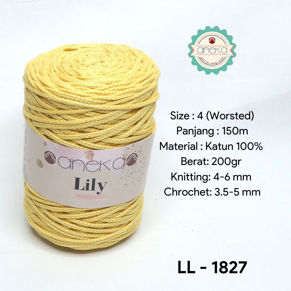 KATALOG - Benang Rajut Lily / Lili / Tambang / Macrame Cotton Rope Yarn
