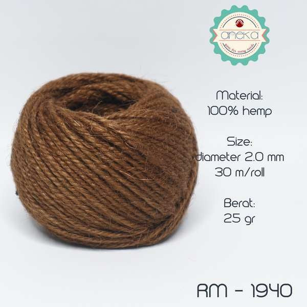 KATALOG - Tali Rami Warna Goni 25 gram 2ply / Jerami / Mendong / Pengikat Packing (+/- 30 meter)