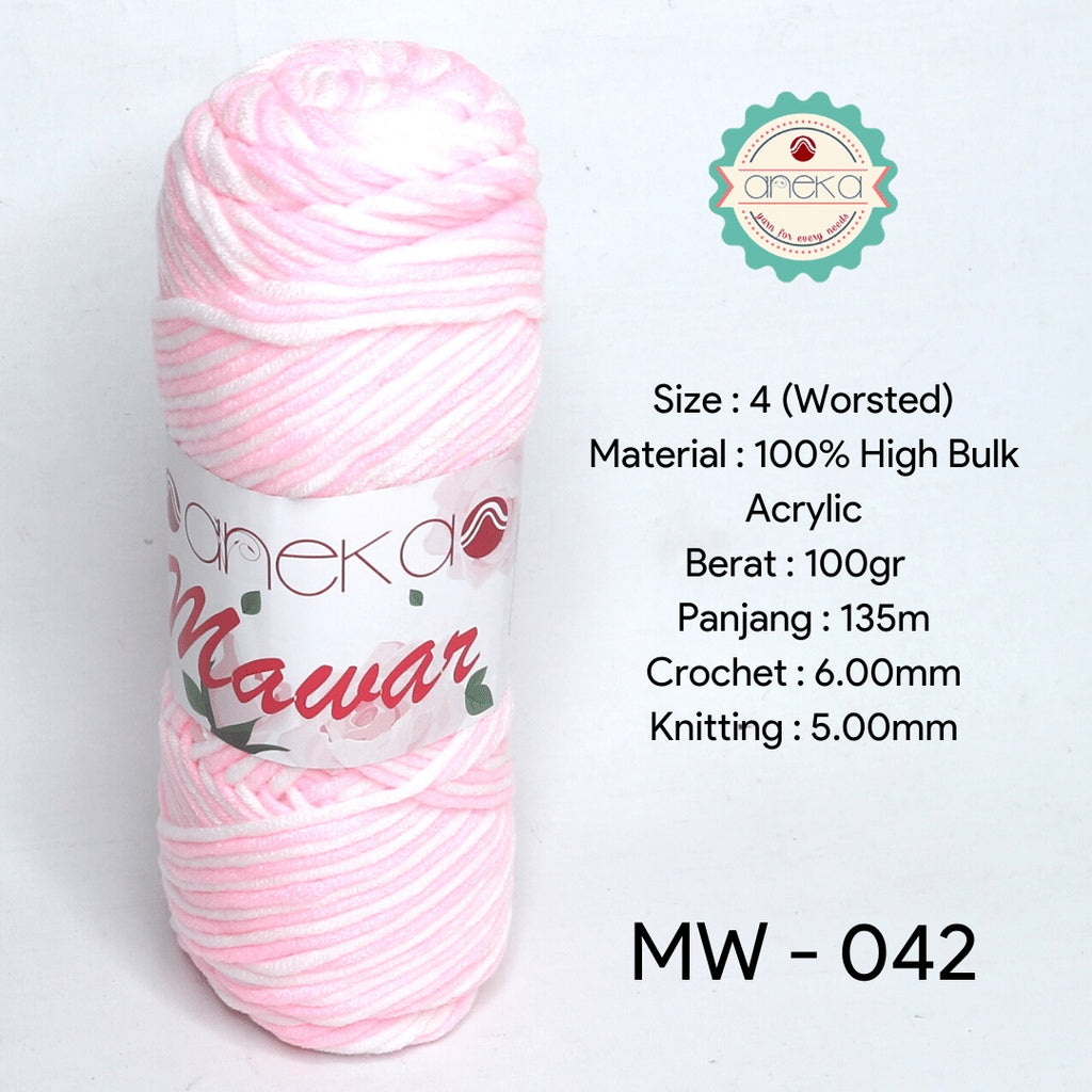 KATALOG - Benang Rajut Mawar / Soft Acrylic Yarn / 8 ply Milk Cotton Worsted / Katun Susu Sembur Mix PART 2