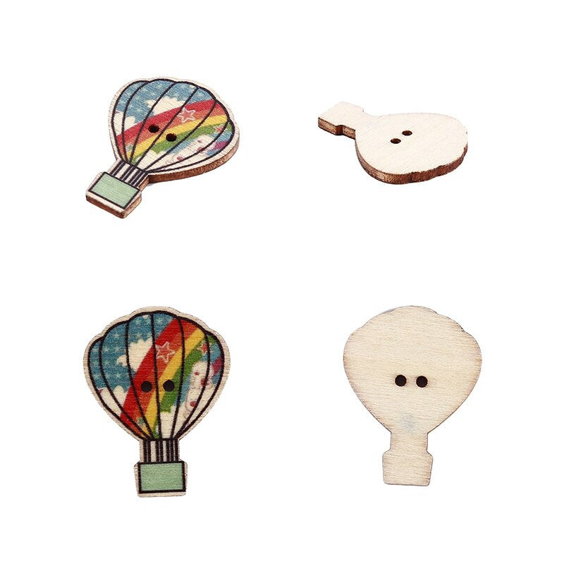 Wooden Buttons Colorful Series 2 - PCS