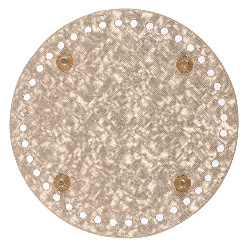 Knitted Leather Round Base Bag / PU Leather Round Base Bag Pre-Drilled ANK