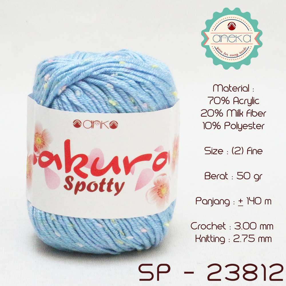 KATALOG - Benang Rajut Sakura Spotty Bintik Kuning