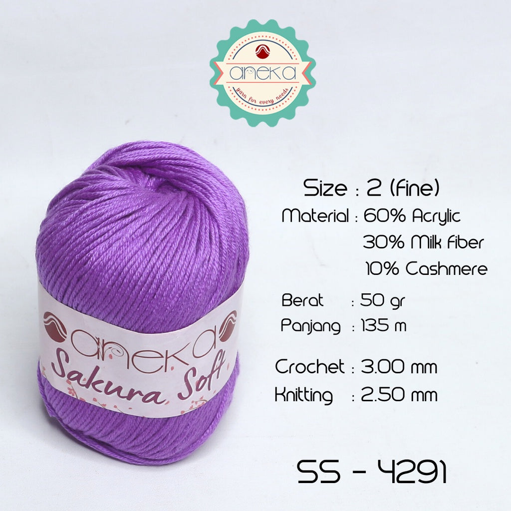 KATALOG - Benang Rajut Sakura Soft / Silk Cotton Milk Cotton Yarn Part 1
