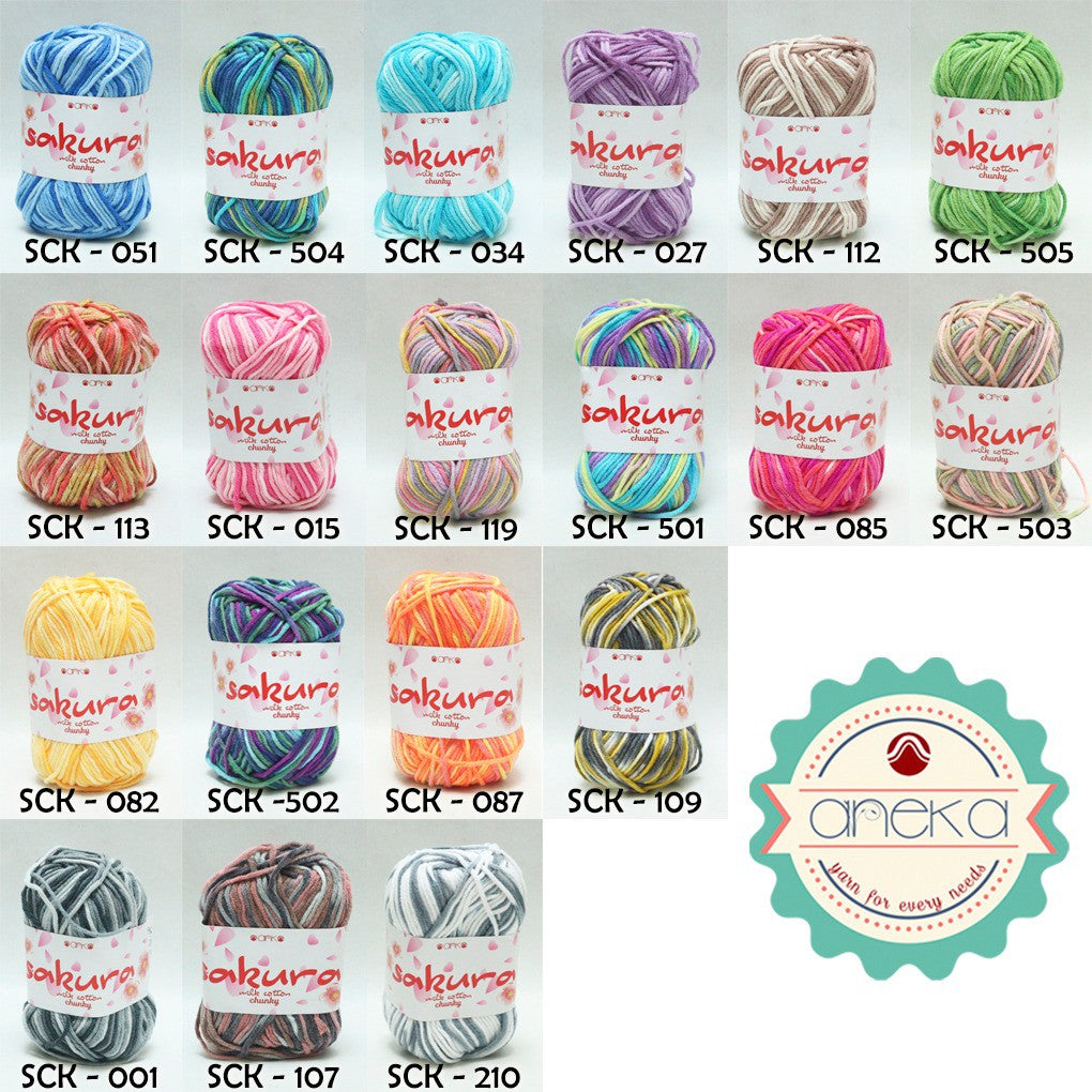 CATALOG - Sakura Milk Cotton Chunky Mix Sembur Mix Cotton Knitting Yarn PART 3
