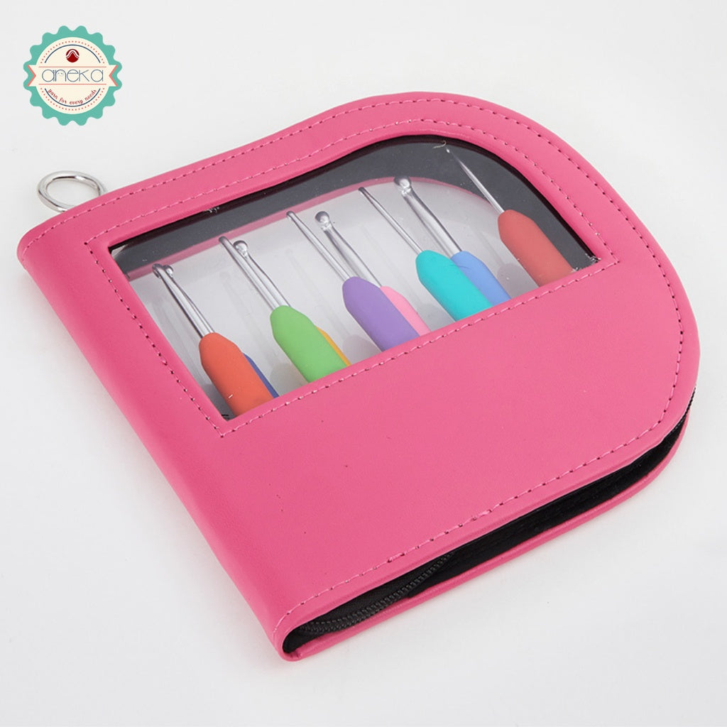KnitPro - Hakpen (Knitting Tools / Needles) Alumunium Waves Set Of Colorful Crochet Hooks (Pack Of 9 Hooks)