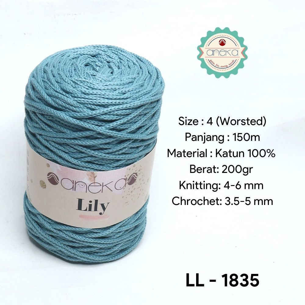 KATALOG - Benang Rajut Lily / Lili / Tambang / Macrame Cotton Rope Yarn