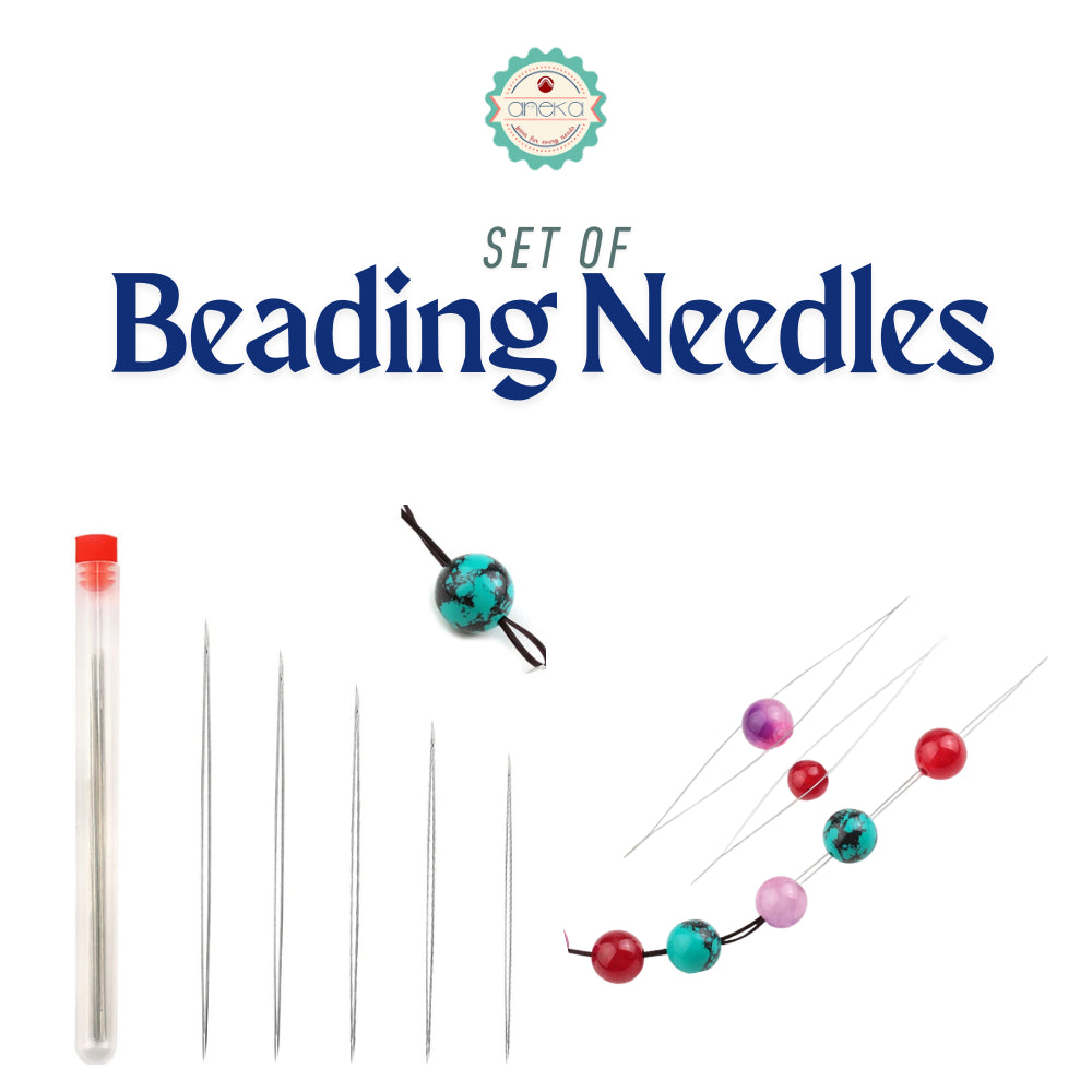 ANEKA - Jarum Mote / Beading Needles Pins Jewelry Making Tools Stainless for Bead Threading