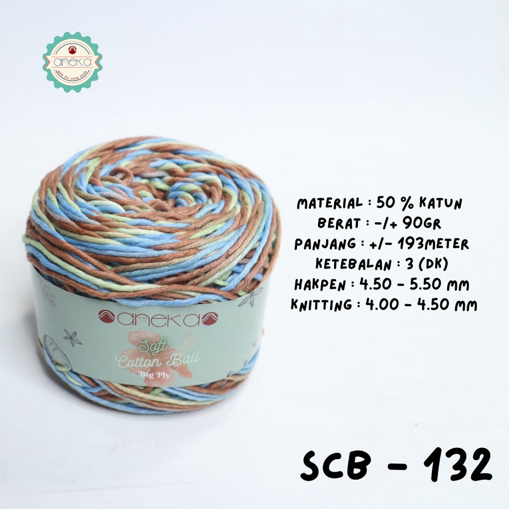 KATALOG - Benang Rajut Katun Bali Sembur Mix / Soft Cotton Big Ply Mambo